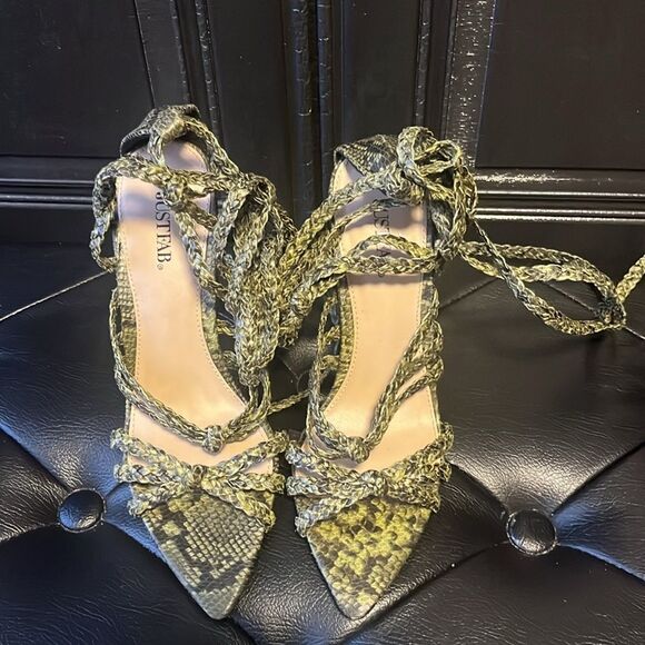 Justfab Printed  heel sandal - Picture 2 of 5